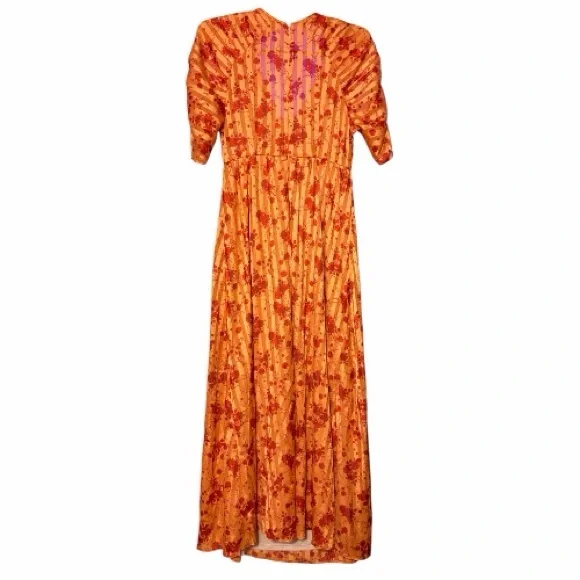 ASOS DESIGN Maternity Floral Print Maxi Tea Dress with Ruched Sleeves - Picture 3 of 6